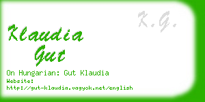 klaudia gut business card